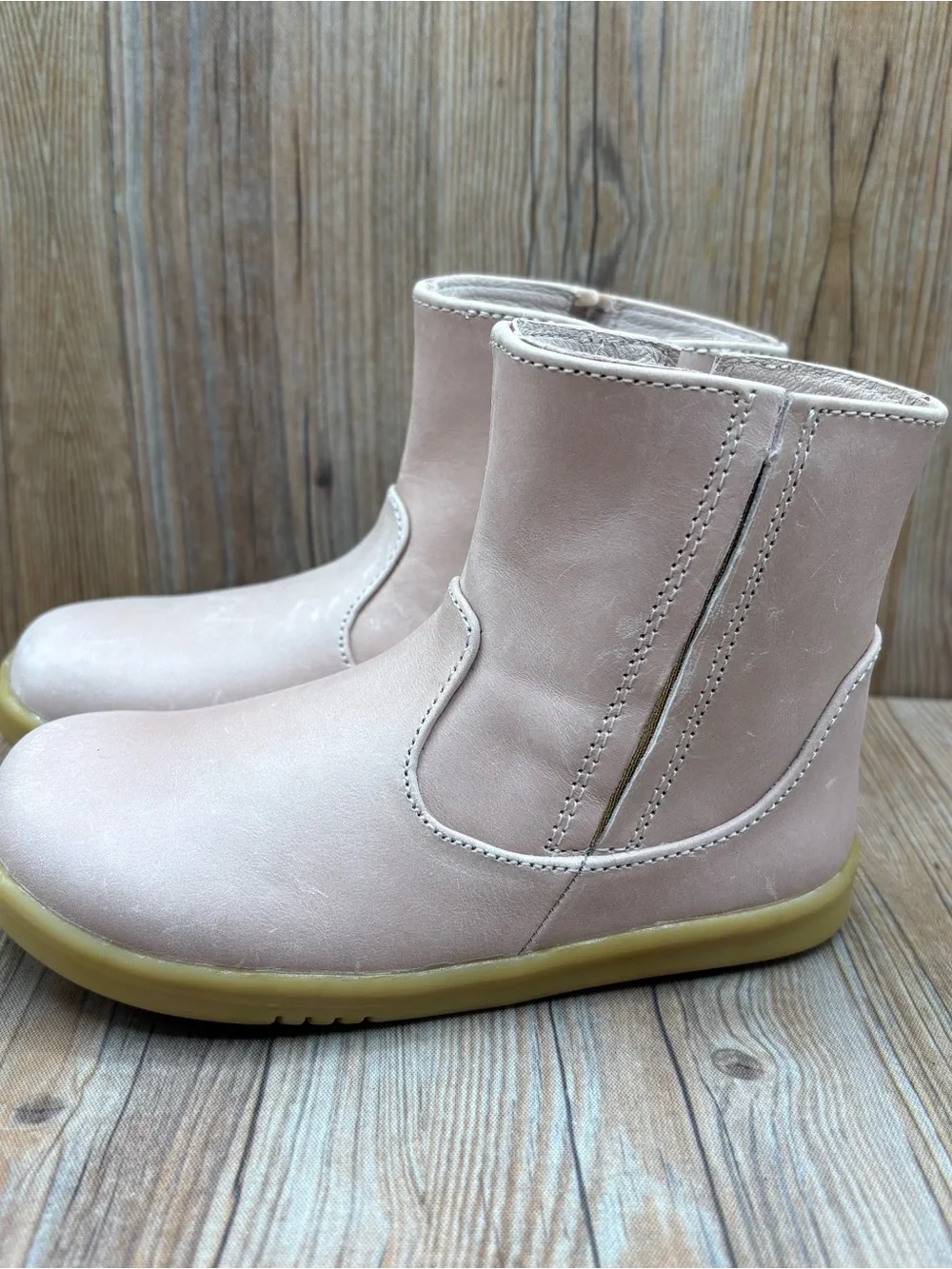 Bobux I-Walk Toddlers Leather Side Zip Boots Pink EU 25